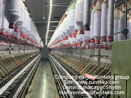Runteks poli eğrilmiş renkli iplik